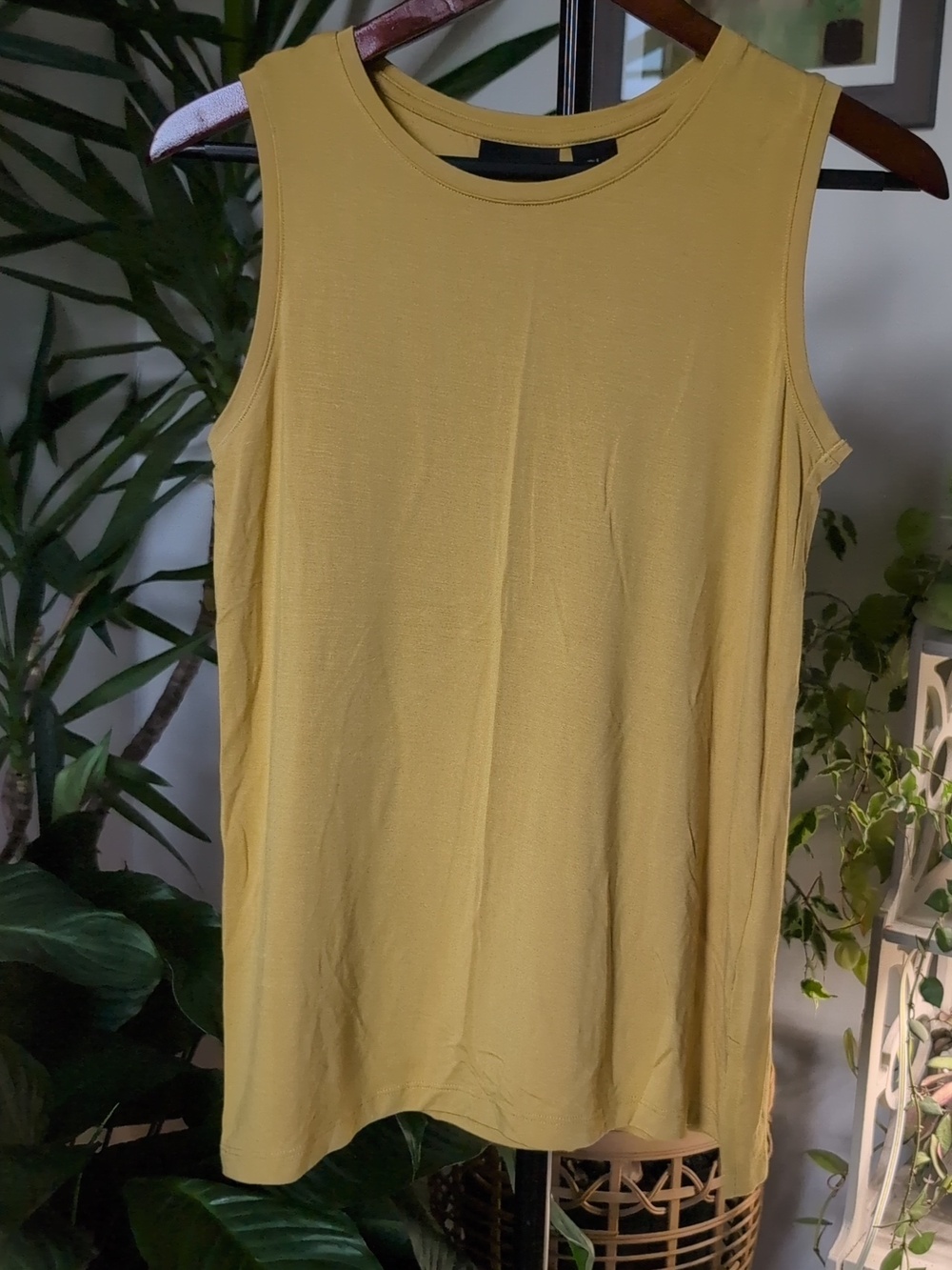 Gold tank, stretchy, great for layering